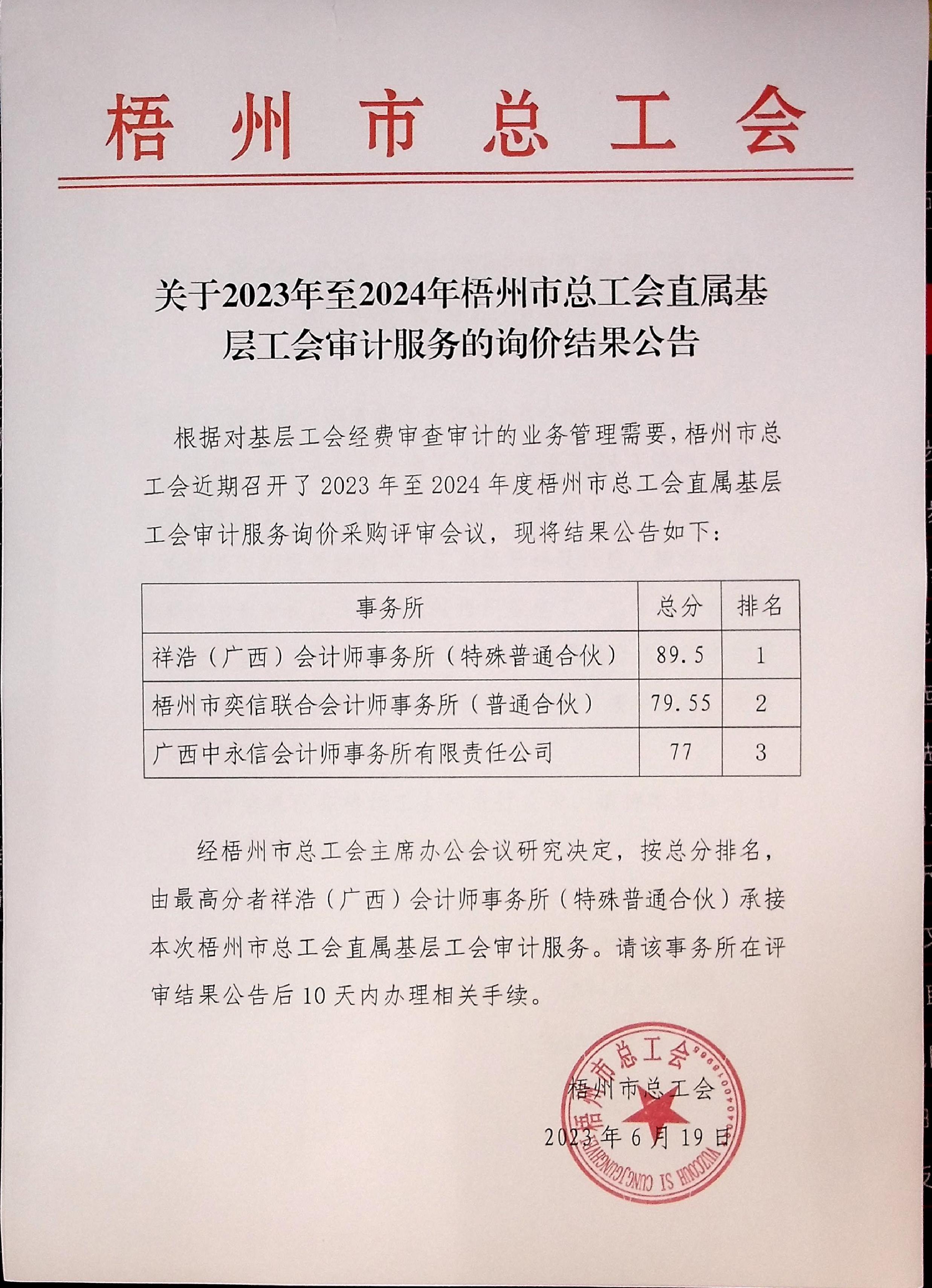 关于2023年至204年梧州市总工会直属基层工会审计服务的询价结果公告_1.JPG