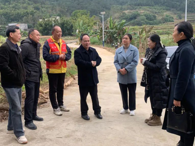 谢善高率队到岑溪市大隆镇那蓬村调研乡村振兴工作