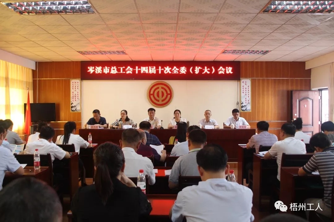  岑溪市总工会召开十四届十次  全委（扩大）会议