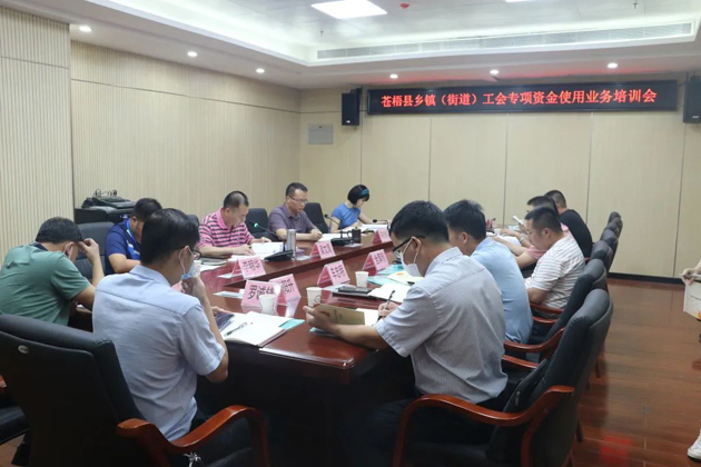 苍梧县总工会召开工会干部业务培训会