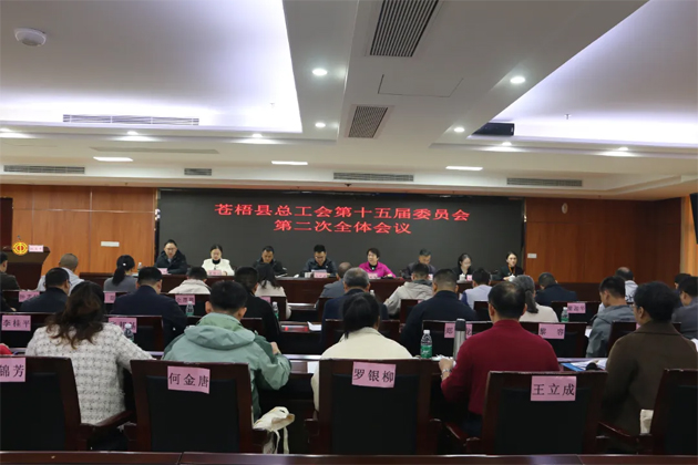 苍梧县总工会第十五届委员会第二次全体会议和苍梧县工会代表大会圆满召开
